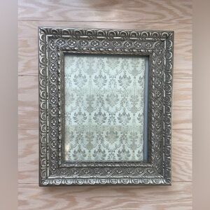 Ornate Picture Frame Silver and Gold Carved Vintage Style Frame